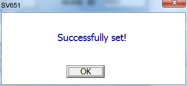 設置成功PC軟件會彈出OK的提示對話框