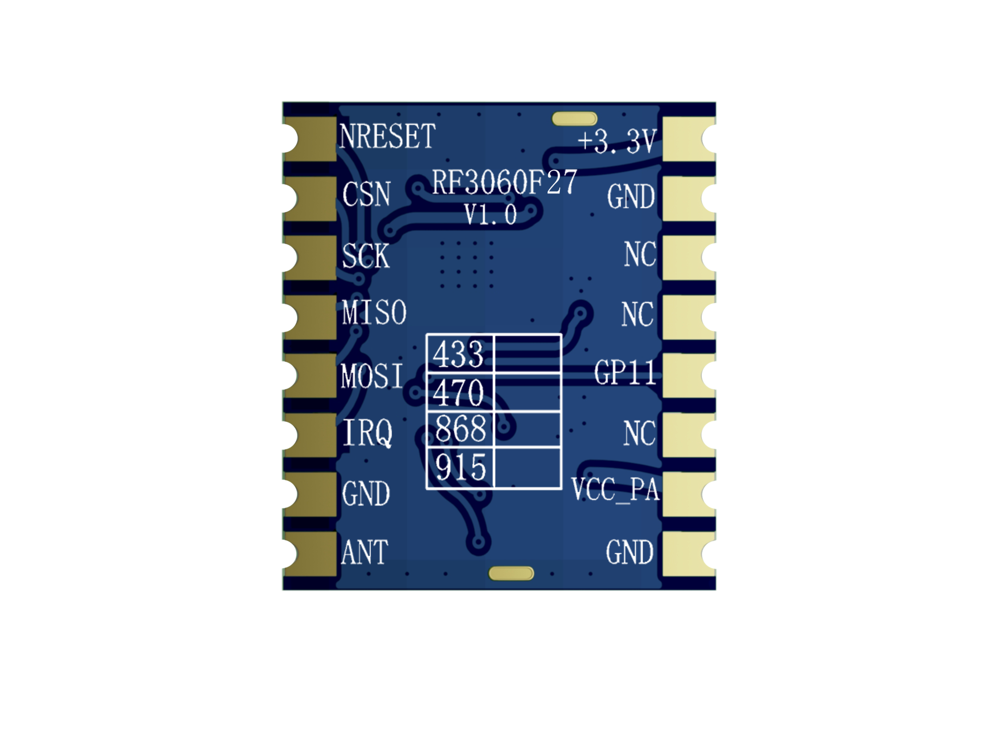 RF3060F27 LoRa無線收發(fā)模塊
